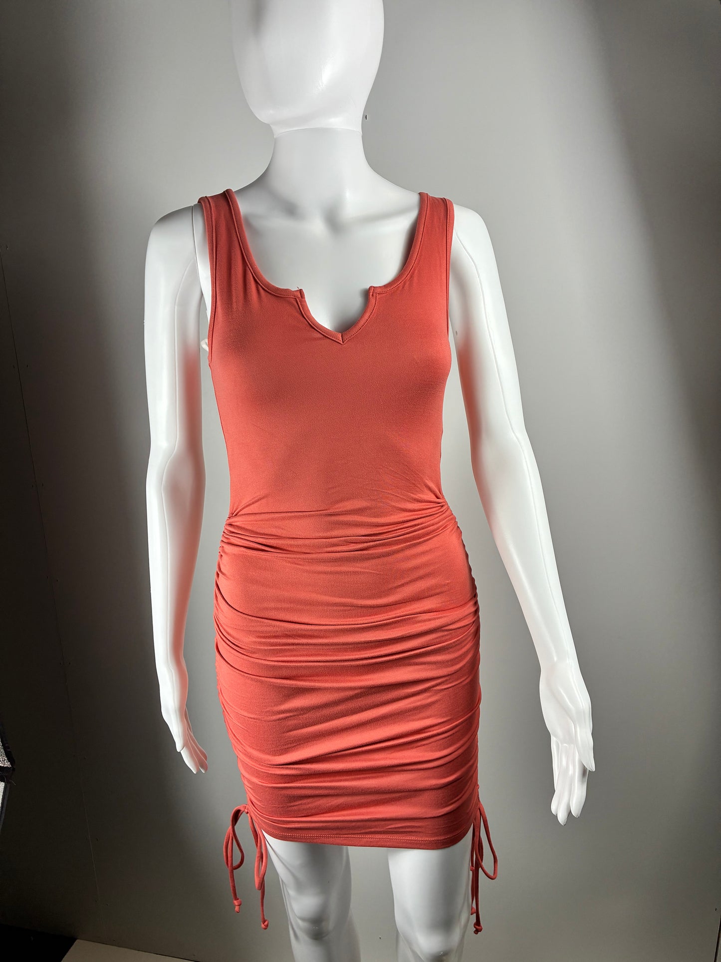 Black Sleevless Ruched women's dresses