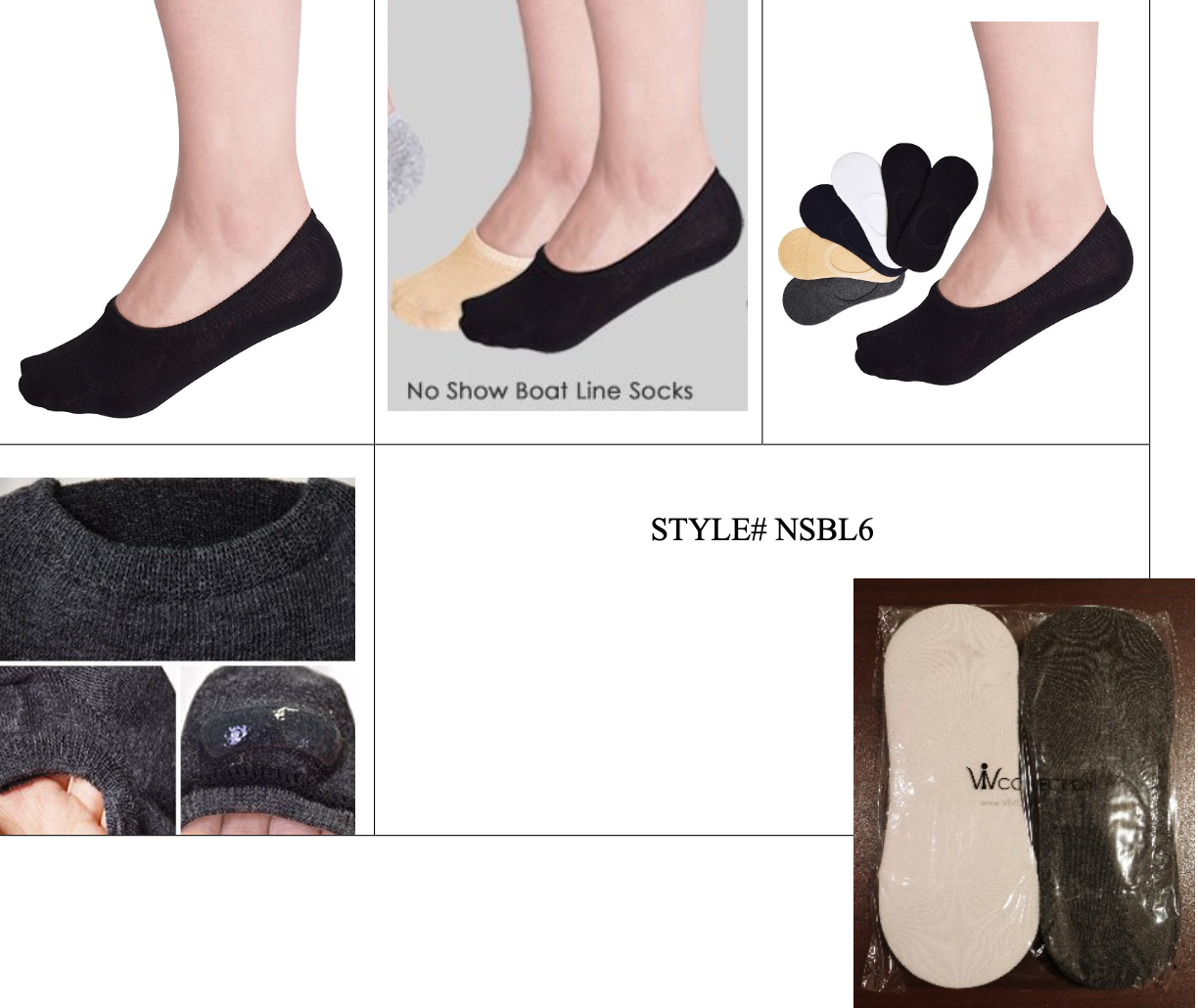 No-Show Socks - 6 Pack