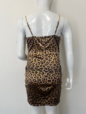 Leopard Satin Dress