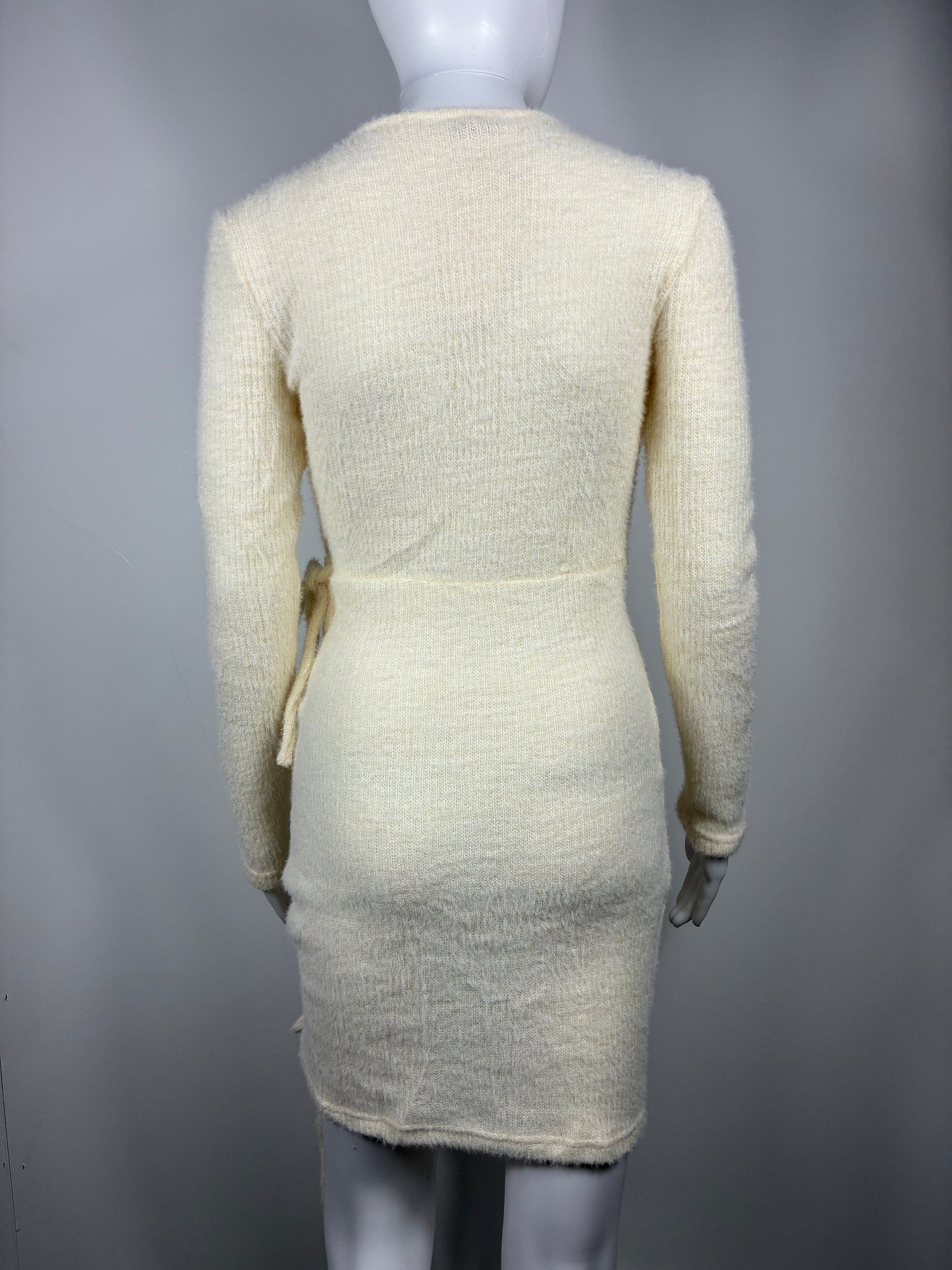 lace-Up Knit Sweater Dress