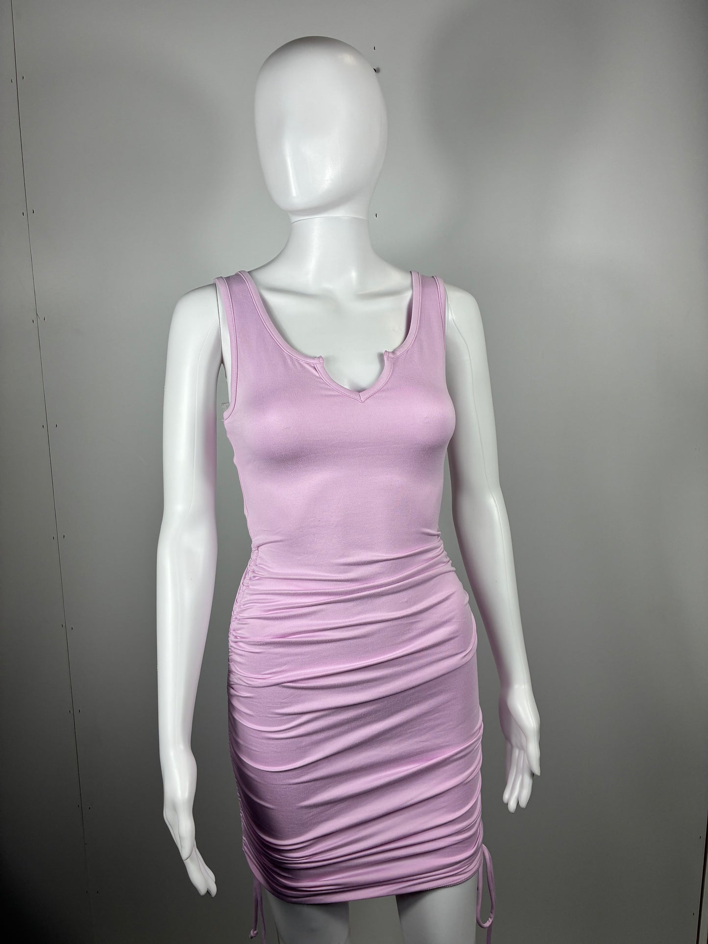 Black Sleevless Ruched women's dresses