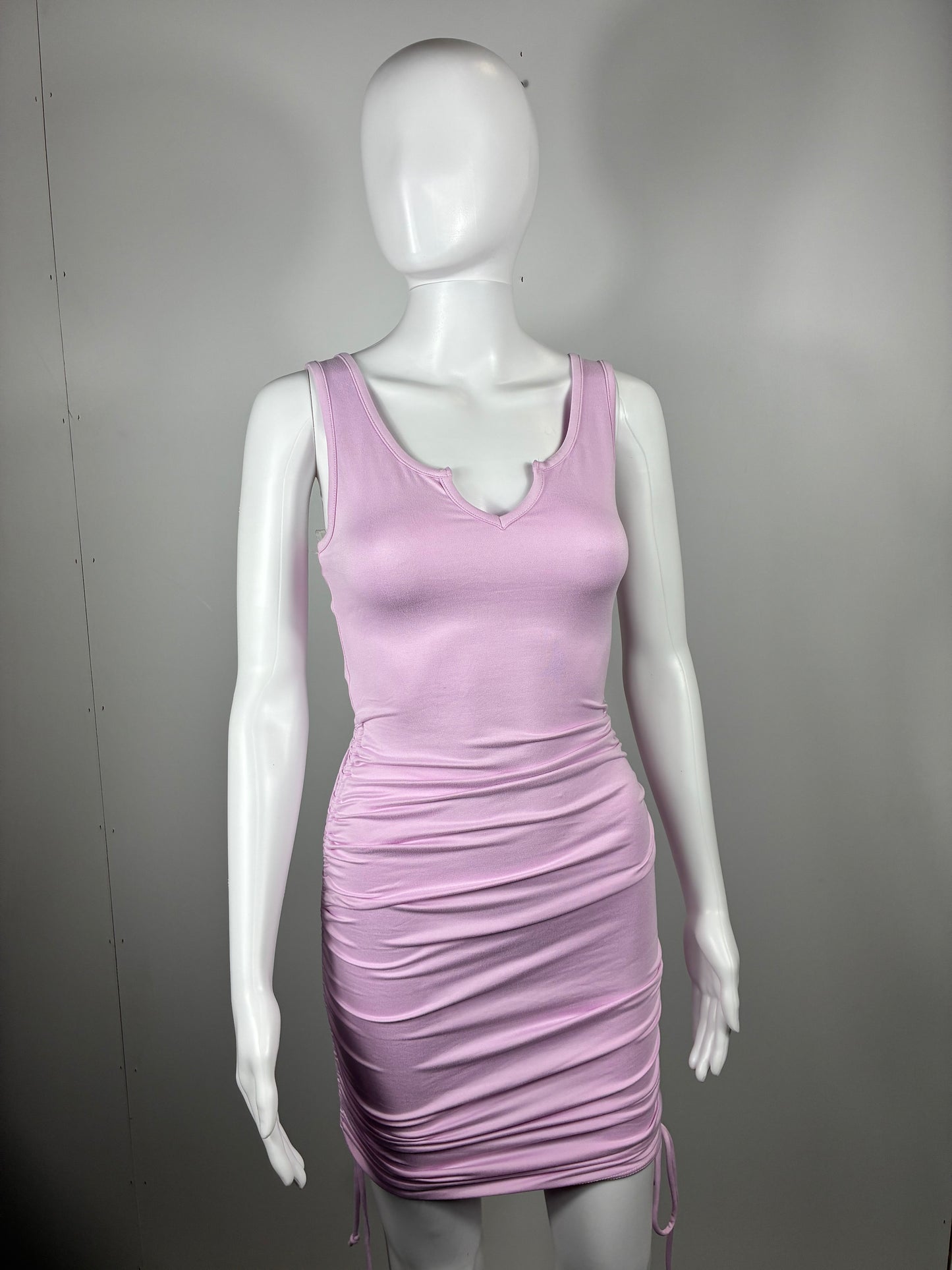 Black Sleevless Ruched women's dresses