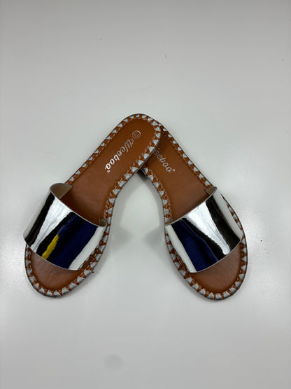 Metalic Patent slide Sandals