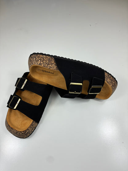 Double Strap Buckle Sandals with Buckles