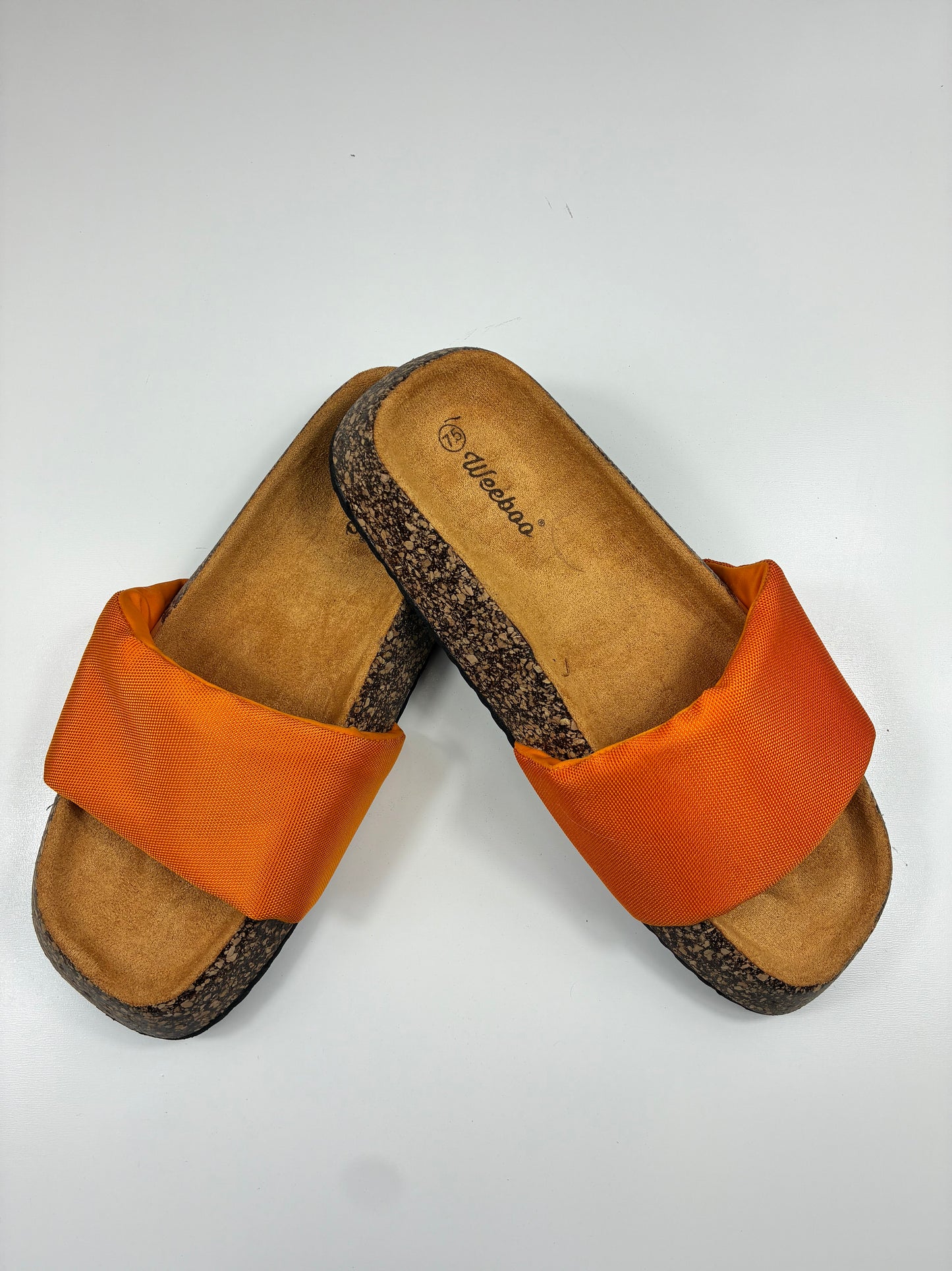 Canvas Platform Slide Sandals