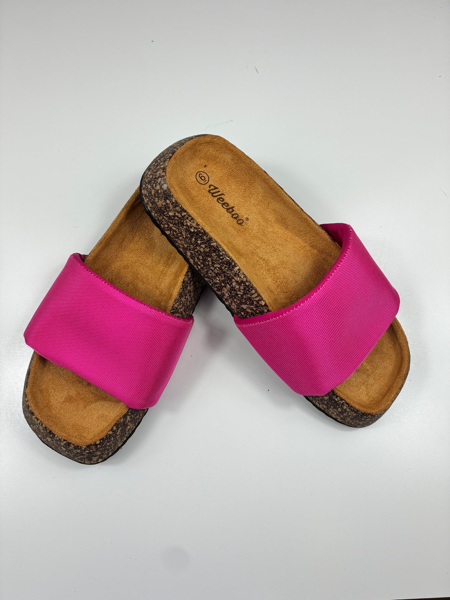 Canvas Platform Slide Sandals