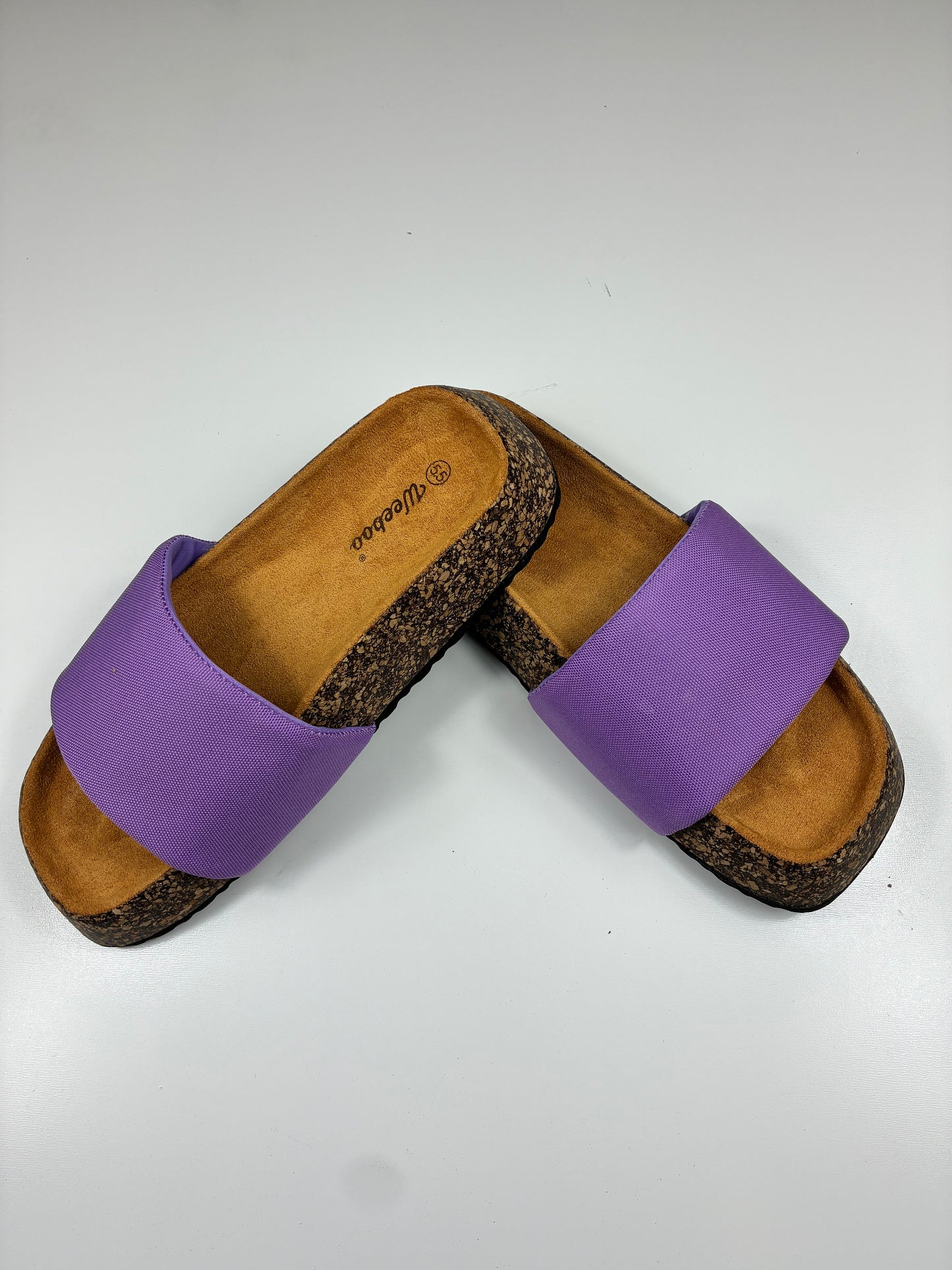 Canvas Platform Slide Sandals