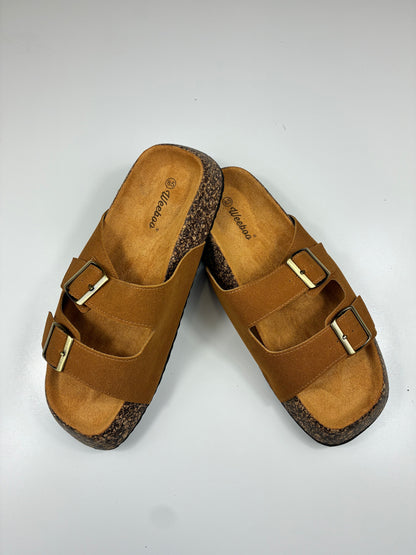 Double Strap Buckle Sandals with Buckles