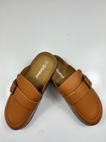 Leather Buckle Slide Sandals" summer-31