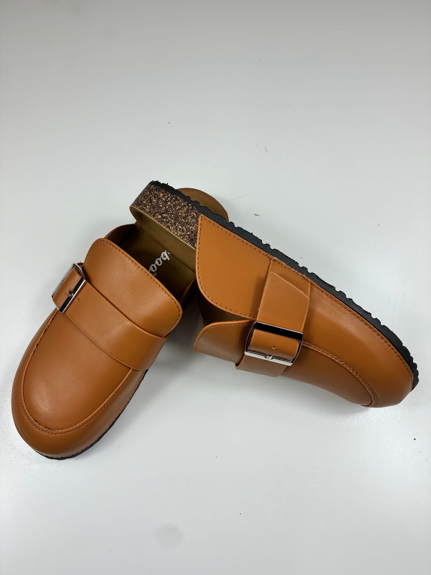 Leather Buckle Slide Sandals" summer-31