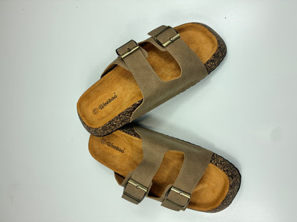 Double Strap Buckle Sandals with Buckles