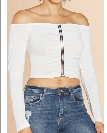 Sporty Long Sleeve Cropped Top