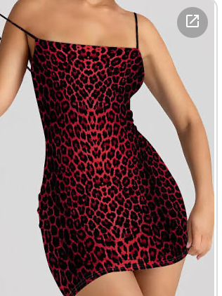 Leopard Satin Dress