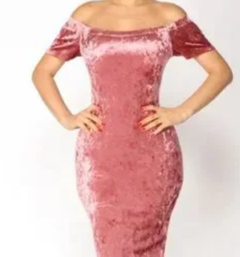 Crushed Velvet Mini Dress