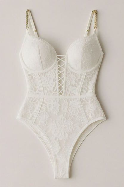 Lace Bodysuit gold accessories