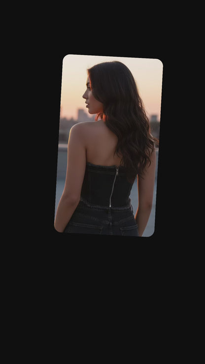 Midnight Denim Bustier