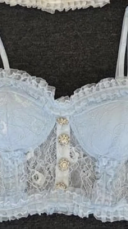 Lace Baby Doll Cropped Top