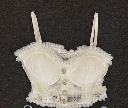 Lace Baby Doll Cropped Top