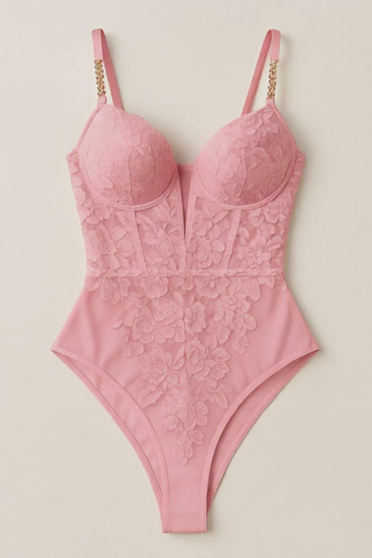 Lace Bodysuit gold accessories